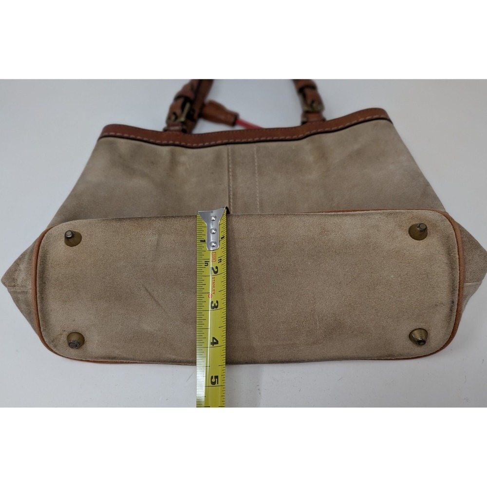 Vintage Coach 7476 Hampton Suede Tassel Satchel Bag Purse Camel Tan -*READ* - Picture 16 of 16